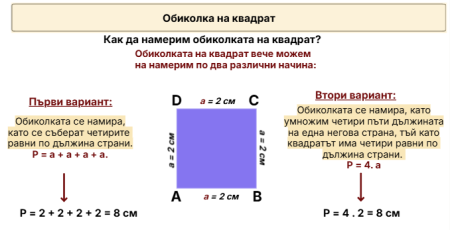 Обиколка на квадрат